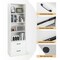 Costway 6-Tier Tall Bookshelf Freestanding Modern Bookcase Black Storage Cabinet White/Black